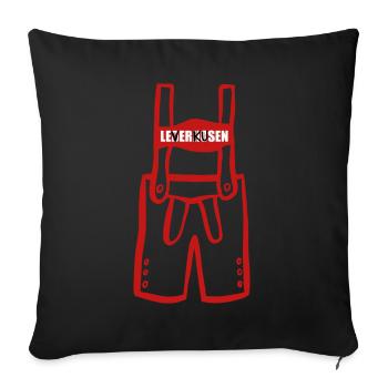 Leverkusen - Zieht den Bayern die Lederhosen aus - Sofakissenbezug 45 x 45 cm - Schwarz - Vorne