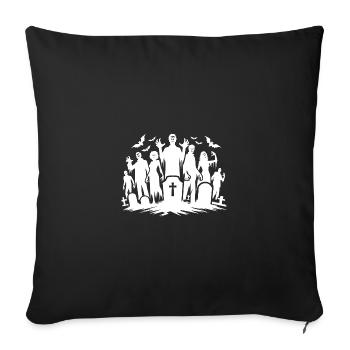 Spooky Zombie Halloween Cemetery Party - Housse de coussin décorative 45 x 45 cm - noir - Devant