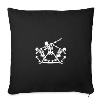 Spooky Dabbing Squelettes d’Halloween - Housse de coussin décorative 45 x 45 cm - noir - Devant