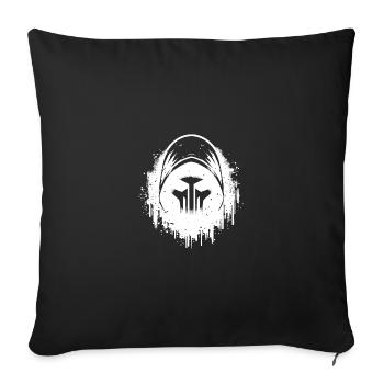 Scary Halloween Ghost Head Under Robe - Sofa pillowcase 17,3'' x 17,3'' (45 x 45 cm) - black - Front