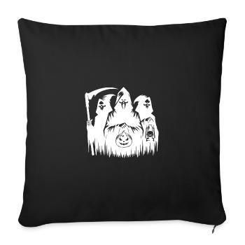 Scary Ghosts Halloween Party - Sofa pillowcase 17,3'' x 17,3'' (45 x 45 cm) - black - Front