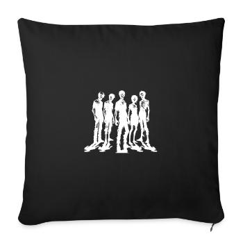 Zombie Gang Spooky Halloween Fear Group - Sofa pillowcase 17,3'' x 17,3'' (45 x 45 cm) - black - Front