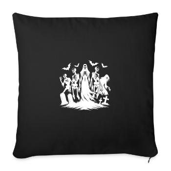Spooky Halloween Zombie Night Party - Sofa pillowcase 17,3'' x 17,3'' (45 x 45 cm) - black - Front