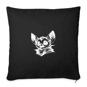 Creepy Cute Bat Baby Pencil Sketch - Sofa pillowcase 17,3'' x 17,3'' (45 x 45 cm) - black - Front