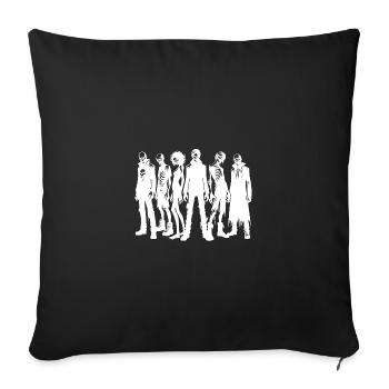 Halloween Monster Skeletons Zombie Group - Sofa pillowcase 17,3'' x 17,3'' (45 x 45 cm) - black - Front
