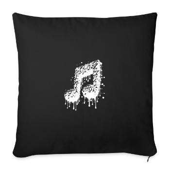 Liquid Music Touch Drop Style - Sofa pillowcase 17,3'' x 17,3'' (45 x 45 cm) - black - Front