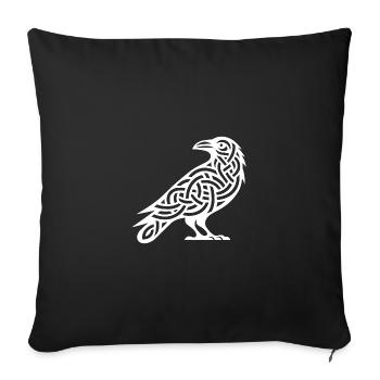 Mysterious Raven Bird in Celtic Style - Sofa pillowcase 17,3'' x 17,3'' (45 x 45 cm) - black - Front