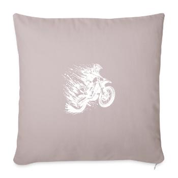 Adventure Sports Motocross Hobby Style Drawing - Sofa pillowcase 17,3'' x 17,3'' (45 x 45 cm) - light taupe - Front