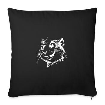 Cute Kids Guinea Pig Portrait - Sofa pillowcase 17,3'' x 17,3'' (45 x 45 cm) - black - Front