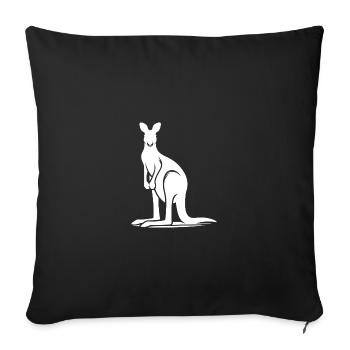 Kangaroo as a synonym for Australia - Sofa pillowcase 17,3'' x 17,3'' (45 x 45 cm) - black - Front