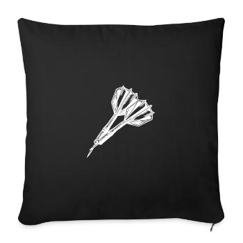 Deux fléchettes au look vintage - Housse de coussin décorative 45 x 45 cm - noir - Devant