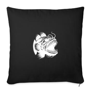 Menacing frogfish from the dark depths - Sofa pillowcase 17,3'' x 17,3'' (45 x 45 cm) - black - Front