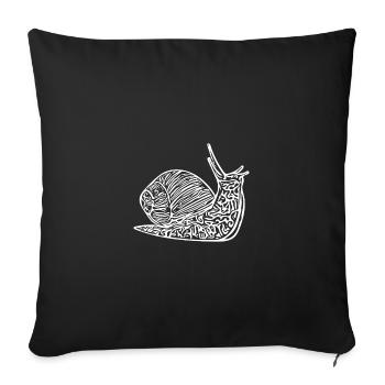Escargot mignon avec maison - Housse de coussin décorative 45 x 45 cm - noir - Devant