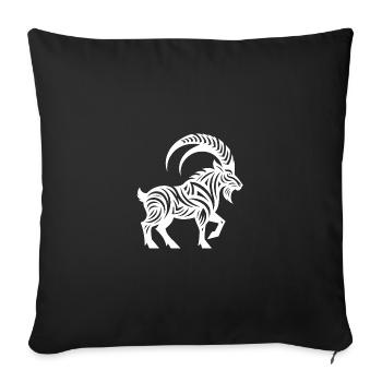Wild Capricorn Tattoo - Sofa pillowcase 17,3'' x 17,3'' (45 x 45 cm) - black - Front