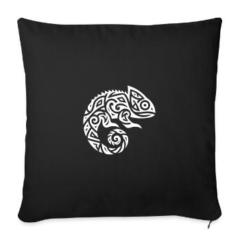 Cute Chameleon Tattoo Disguise - Sofa pillowcase 17,3'' x 17,3'' (45 x 45 cm) - black - Front