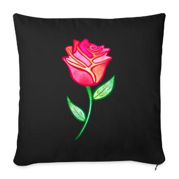 Cloudy Pink - Sofa pillowcase 17,3'' x 17,3'' (45 x 45 cm) - black - Front