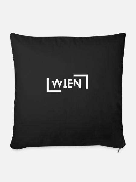 Wien - Sofakissenbezug 45 x 45 cm - Schwarz