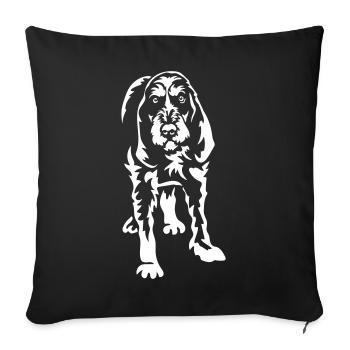 Griffon Bleu de Gascogne « Black Edition » - Housse de coussin décorative 45 x 45 cm - noir - Devant