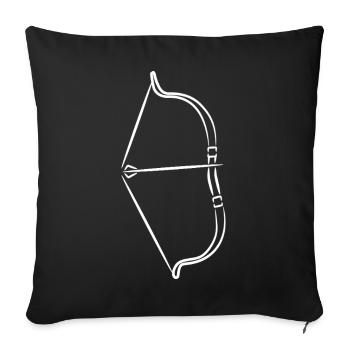 Pfeil und Bogen - Sofakissenbezug 45 x 45 cm - Schwarz - Vorne