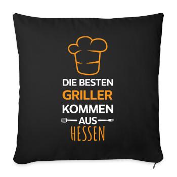 Les meilleurs barbecues viennent de Hessen Design - Housse de coussin décorative 45 x 45 cm - noir - Devant