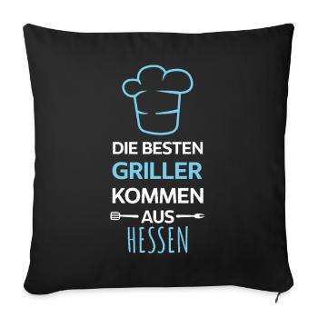 The best grills come from Hessen Design - Sofa pillowcase 17,3'' x 17,3'' (45 x 45 cm) - black - Front