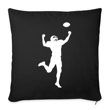 American Football Cheers Jump - Sofa pillowcase 17,3'' x 17,3'' (45 x 45 cm) - black - Front
