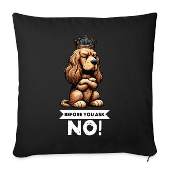 Before You Ask Cocker Spaniel Cockerhund - Sofa pillowcase 17,3'' x 17,3'' (45 x 45 cm) - black - Front