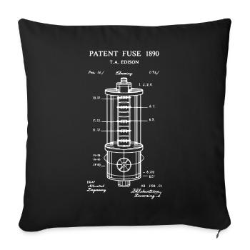Plan directeur de la fusible Edison - Housse de coussin décorative 45 x 45 cm - noir - Devant