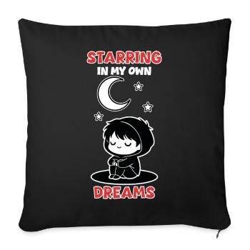 Chibi Nuit "Starring In My Own Dreams" - Housse de coussin décorative 45 x 45 cm - noir - Devant