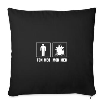 mec batteur - Housse de coussin décorative 45 x 45 cm - noir - Devant