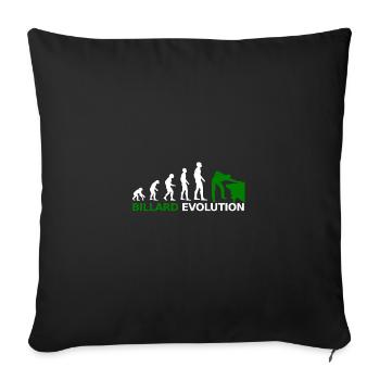 Evolution Billard Snooker Billardkugel Geschenk - Sofakissenbezug 45 x 45 cm - Schwarz - Vorne