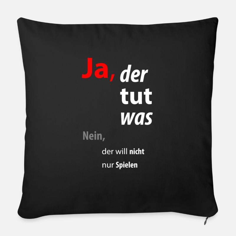 Der Hund tut was - Sofakissenbezug 45 x 45 cm - Schwarz