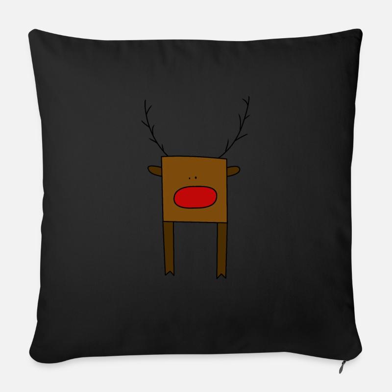 Rudolf - Sofakissenbezug 45 x 45 cm - Schwarz