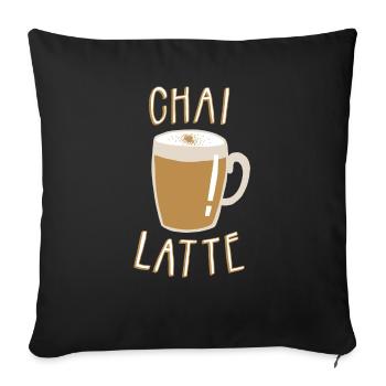 Chai Latte - Sofa pillowcase 17,3'' x 17,3'' (45 x 45 cm) - black - Front