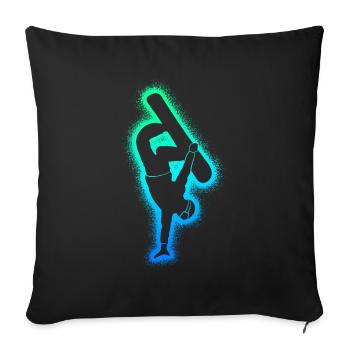 Snowboarder Snowboarden Herren Snowboard Jungen - Sofakissenbezug 45 x 45 cm - Schwarz - Vorne