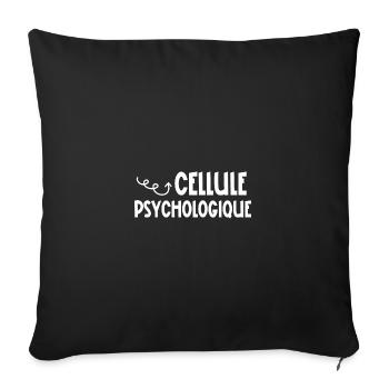 cellule psychologique - Housse de coussin décorative 45 x 45 cm - noir - Devant