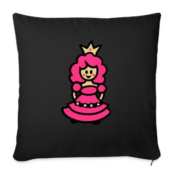 Princess - Sofa pillowcase 17,3'' x 17,3'' (45 x 45 cm) - black - Front