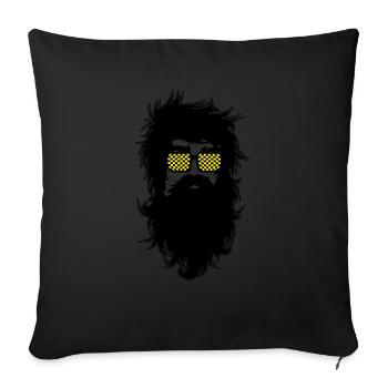 Men With Beards & Glasses - Sofa pillowcase 17,3'' x 17,3'' (45 x 45 cm) - black - Front