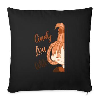 Cindy lou who  christmas christmas fun - Sofa pillowcase 17,3'' x 17,3'' (45 x 45 cm) - black - Front