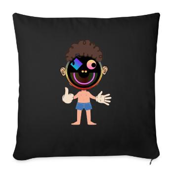freak thumb up - Sofakissenbezug 45 x 45 cm - Schwarz - Vorne
