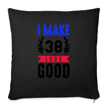look good 38 - Sofa pillowcase 17,3'' x 17,3'' (45 x 45 cm) - black - Front