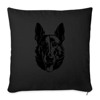 Belgian Shepherd - Sofa pillowcase 17,3'' x 17,3'' (45 x 45 cm) - black - Front