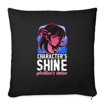 Ficelle de l’intrigue de Character ́s Shine - Housse de coussin décorative 45 x 45 cm - noir - Devant