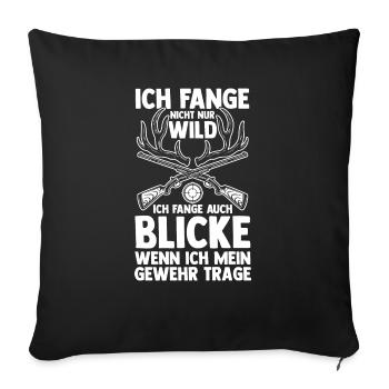Hunting Hunting Deer Hunting Wild Boar Hunting Hunter - Sofa pillowcase 17,3'' x 17,3'' (45 x 45 cm) - black - Front