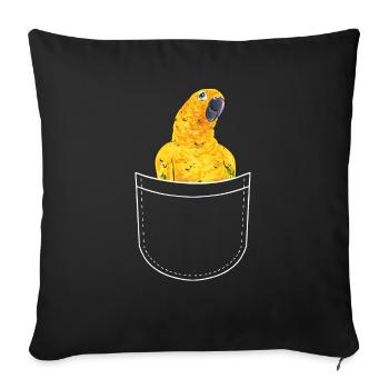 Parakeet Parrot Parakeet Bird - Sofa pillowcase 17,3'' x 17,3'' (45 x 45 cm) - black - Front