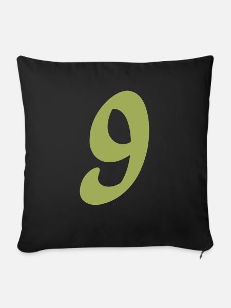9 - Sofakissenbezug 45 x 45 cm - Schwarz