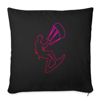 Kitesurf Kitesurfing Kiten Kitesurfer Kite - Sofa pillowcase 17,3'' x 17,3'' (45 x 45 cm) - black - Front