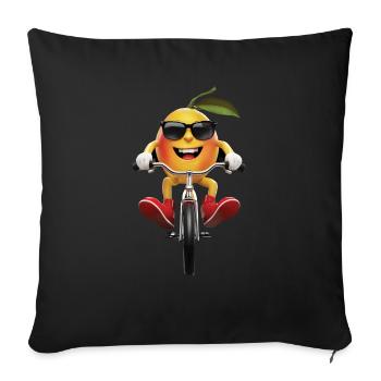 Mango Radfahren auf dem Fahrrad Geschenk - Sofakissenbezug 45 x 45 cm - Schwarz - Vorne