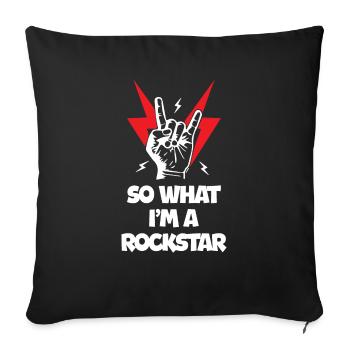 Alors ce que je suis Rockstars - Housse de coussin décorative 45 x 45 cm - noir - Devant