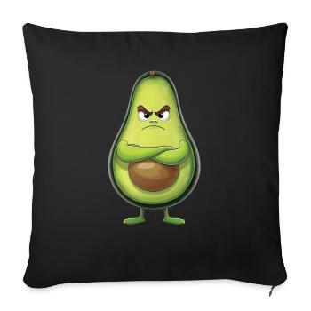 Avocado - Sofakissenbezug 45 x 45 cm - Schwarz - Vorne